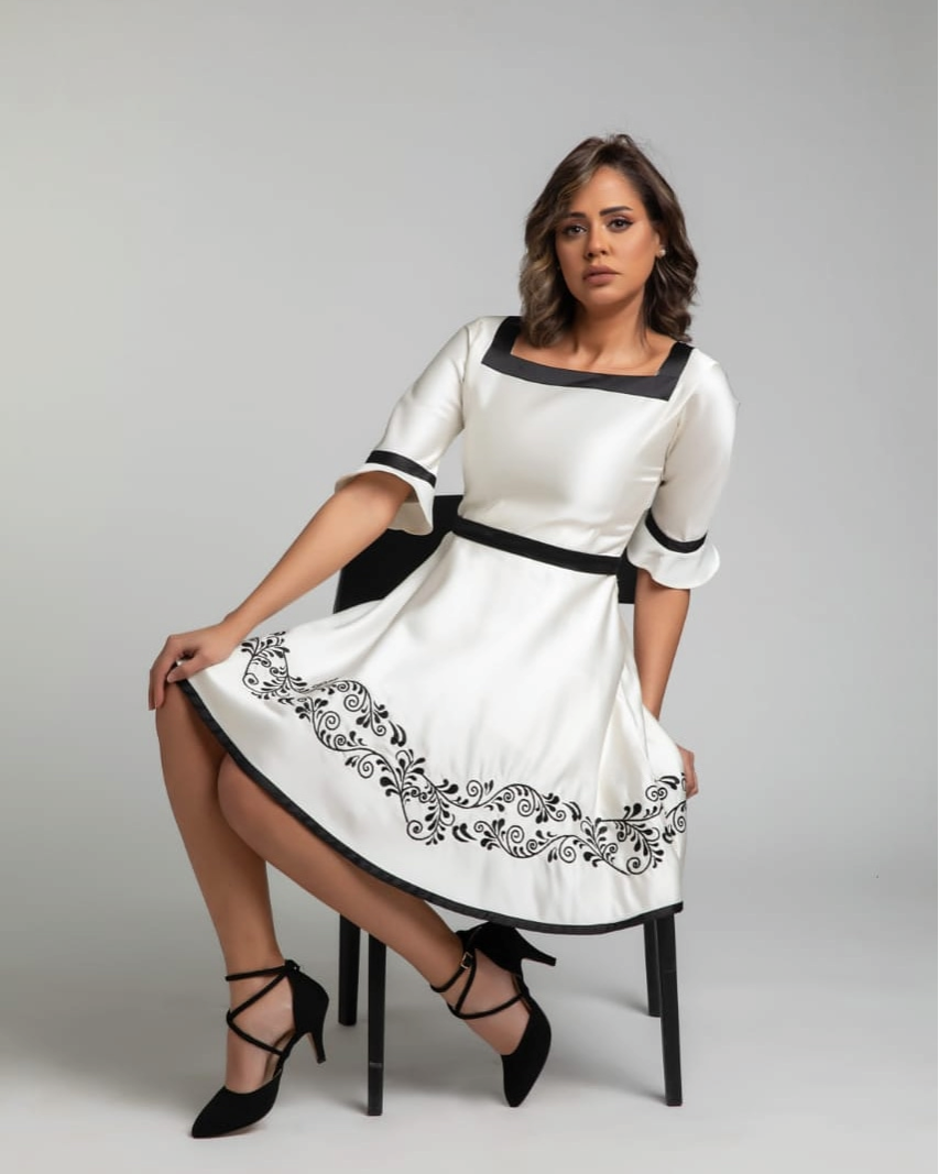 A-Line Embroidered Dress