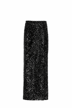 Black Sequin Maxi Skirt
