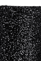 Black Sequin Maxi Skirt