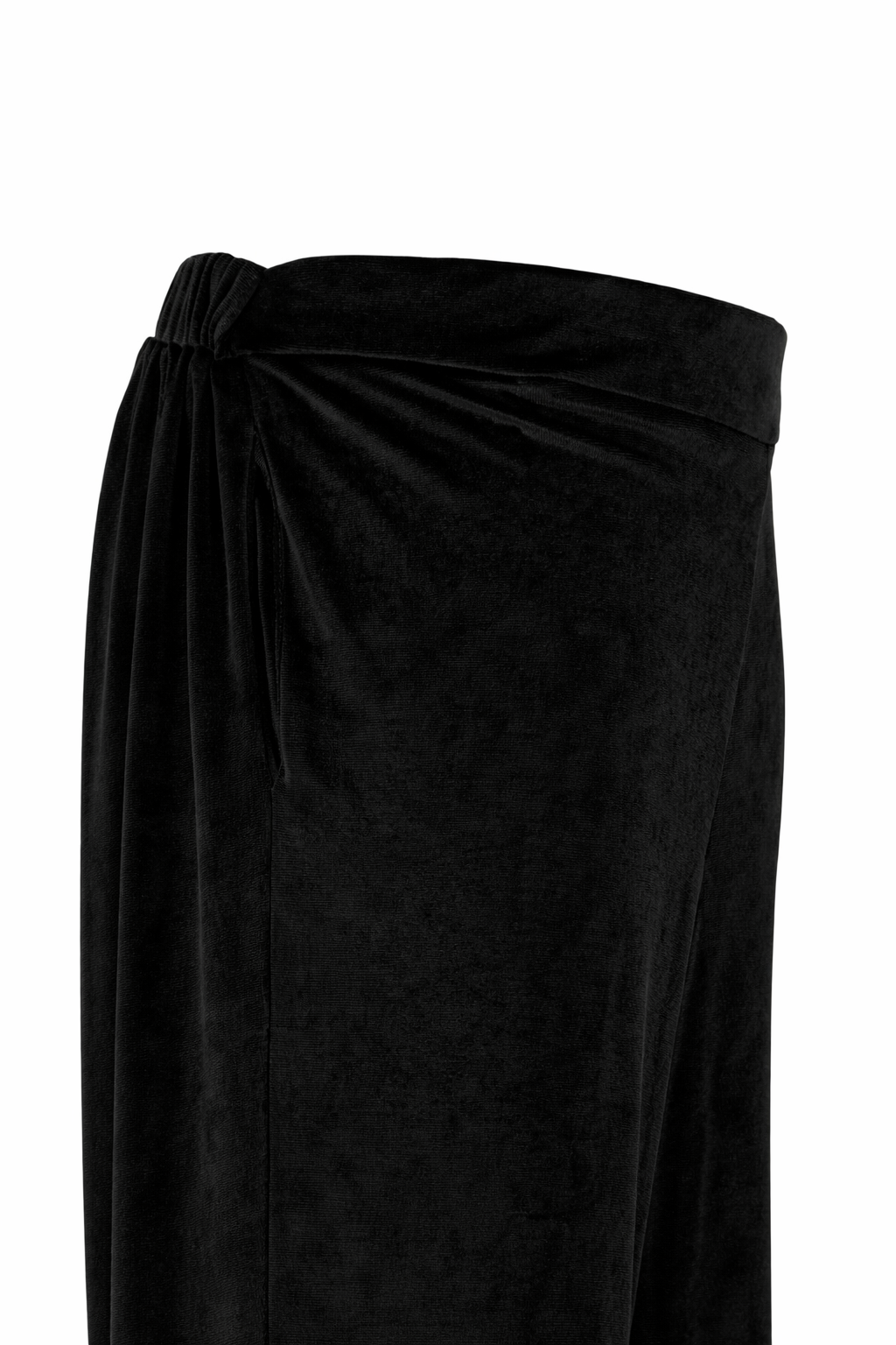 Black Side Tie Kimono Set