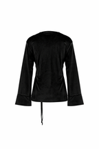 Black Side Tie Kimono Set