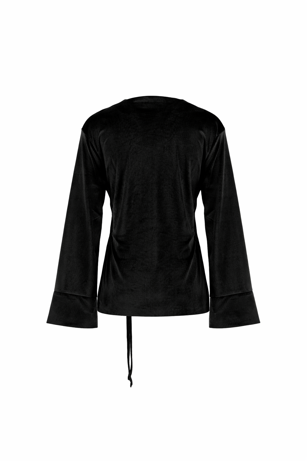 Black Side Tie Kimono Set