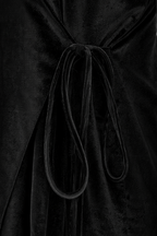 Black Side Tie Kimono Set