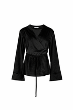 Black Side Tie Kimono Set