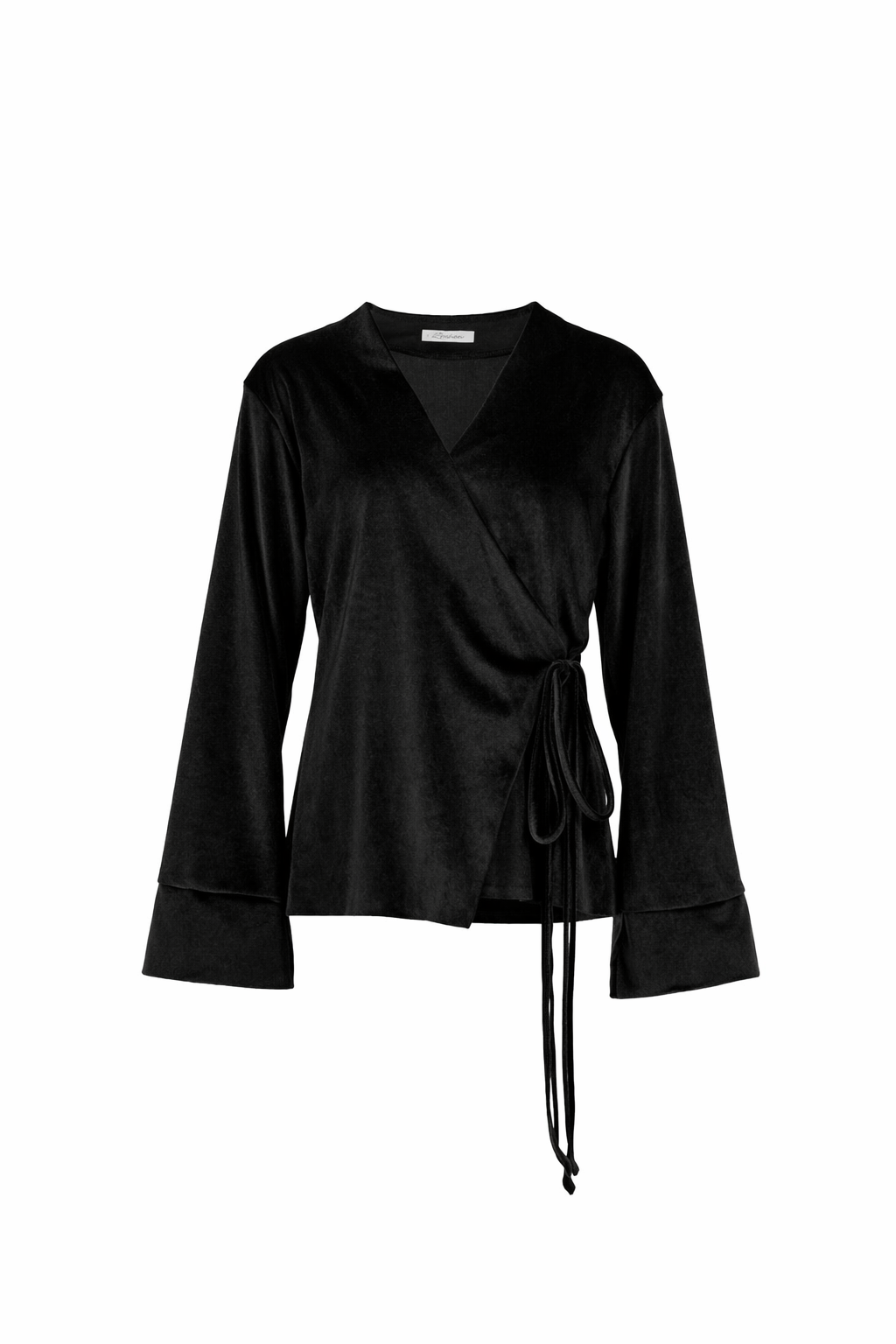 Black Side Tie Kimono Set