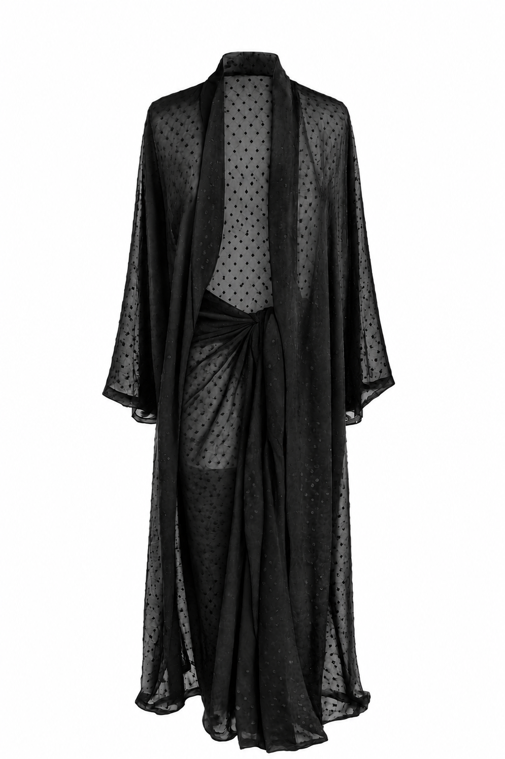 Black Sheer Kimono