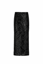 Black Sequin Maxi Skirt