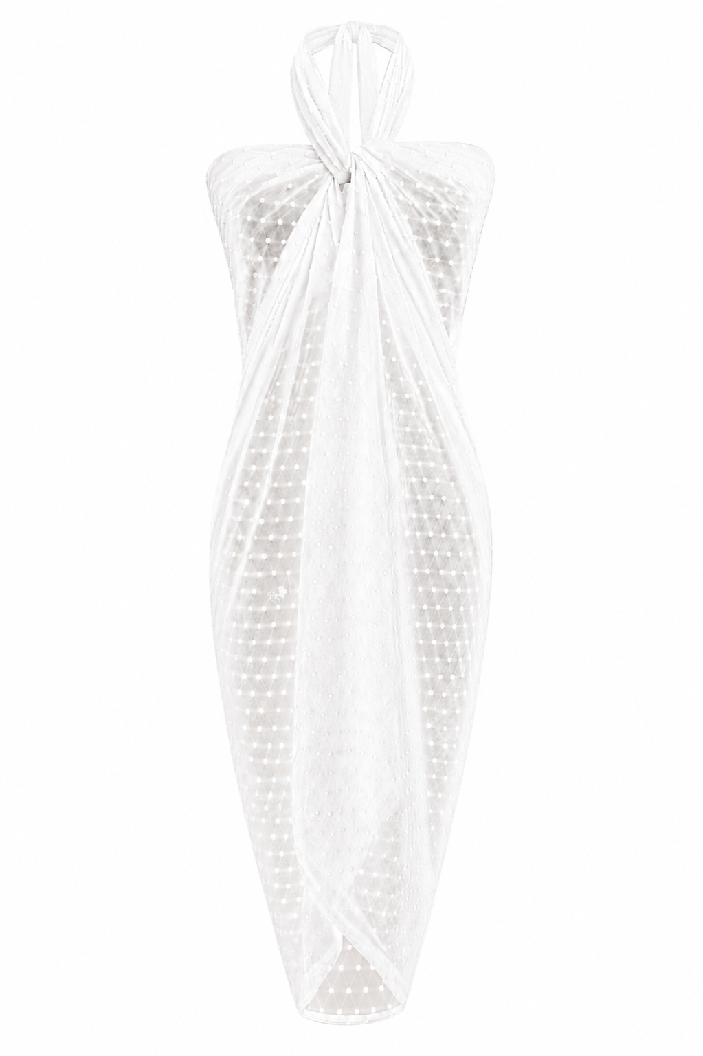 White Sheer Wrap Skirt/Cover-up