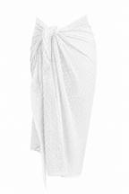 White Sheer Wrap Skirt/Cover-up