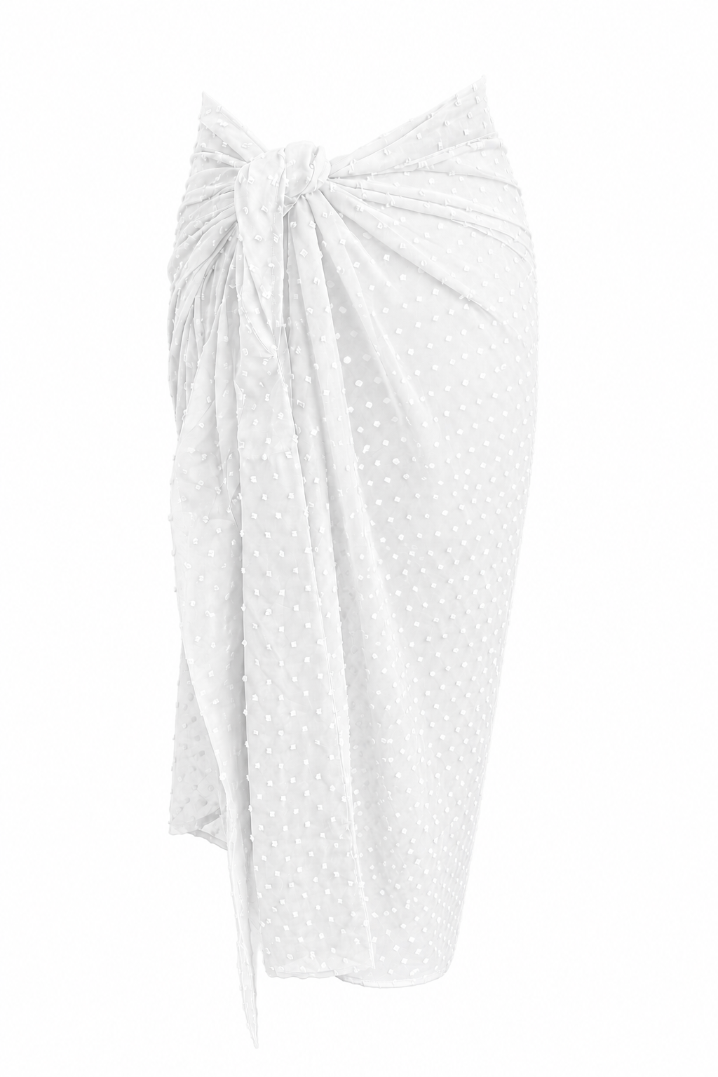 White Sheer Wrap Skirt/Cover-up