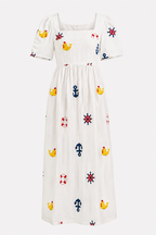 Nautical Embroidered Dress
