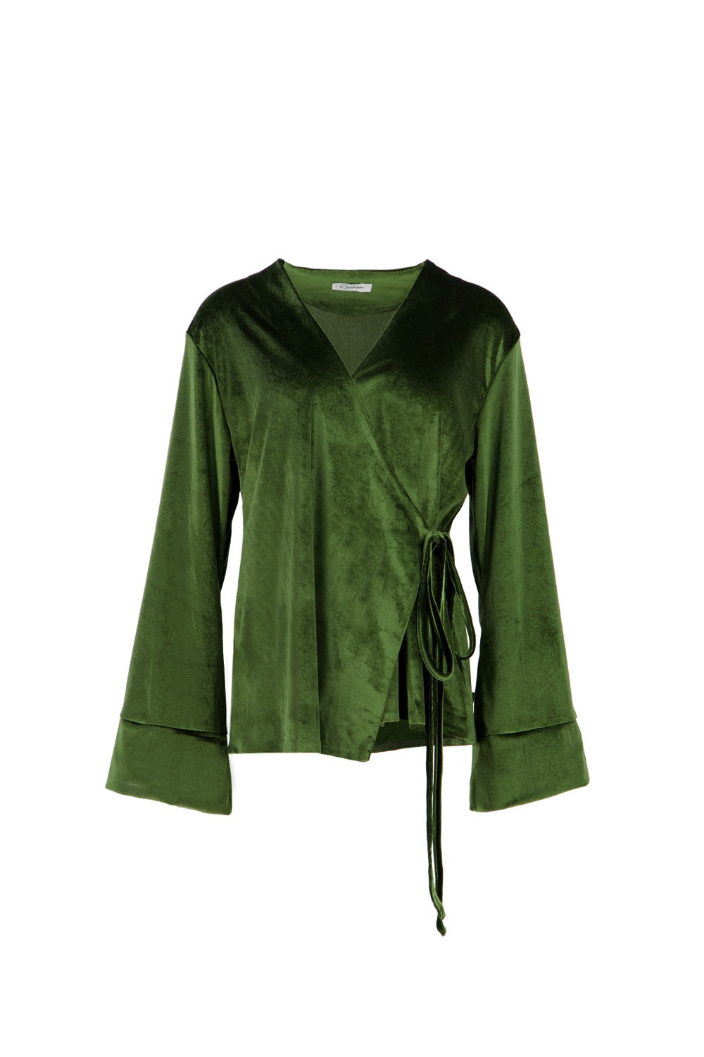 Olive Green Side Tie Kimono Set
