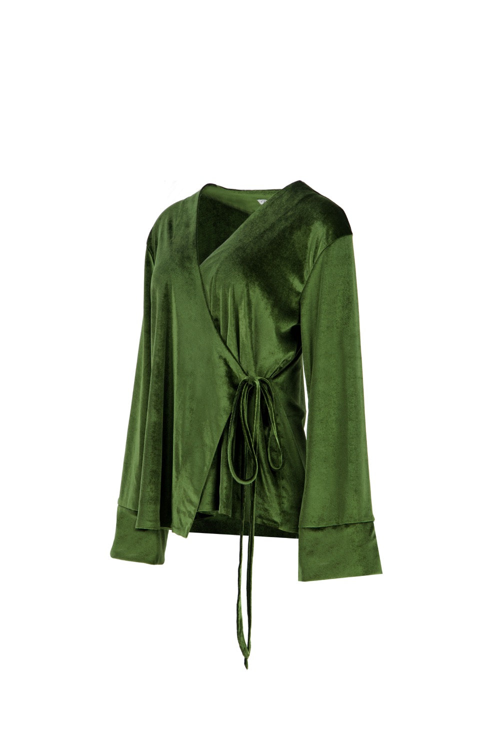 Olive Green Side Tie Kimono Set