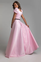 A-Line Puffed Sleeve Dress