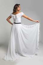 Ruffled Jumpsuit, Separate Overskirt