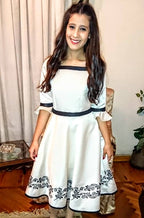 A-Line Embroidered Dress