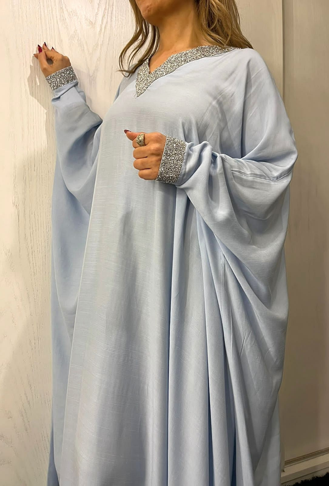 Embellished V-Neck Kaftan