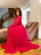 Cross-Over Draped Dress