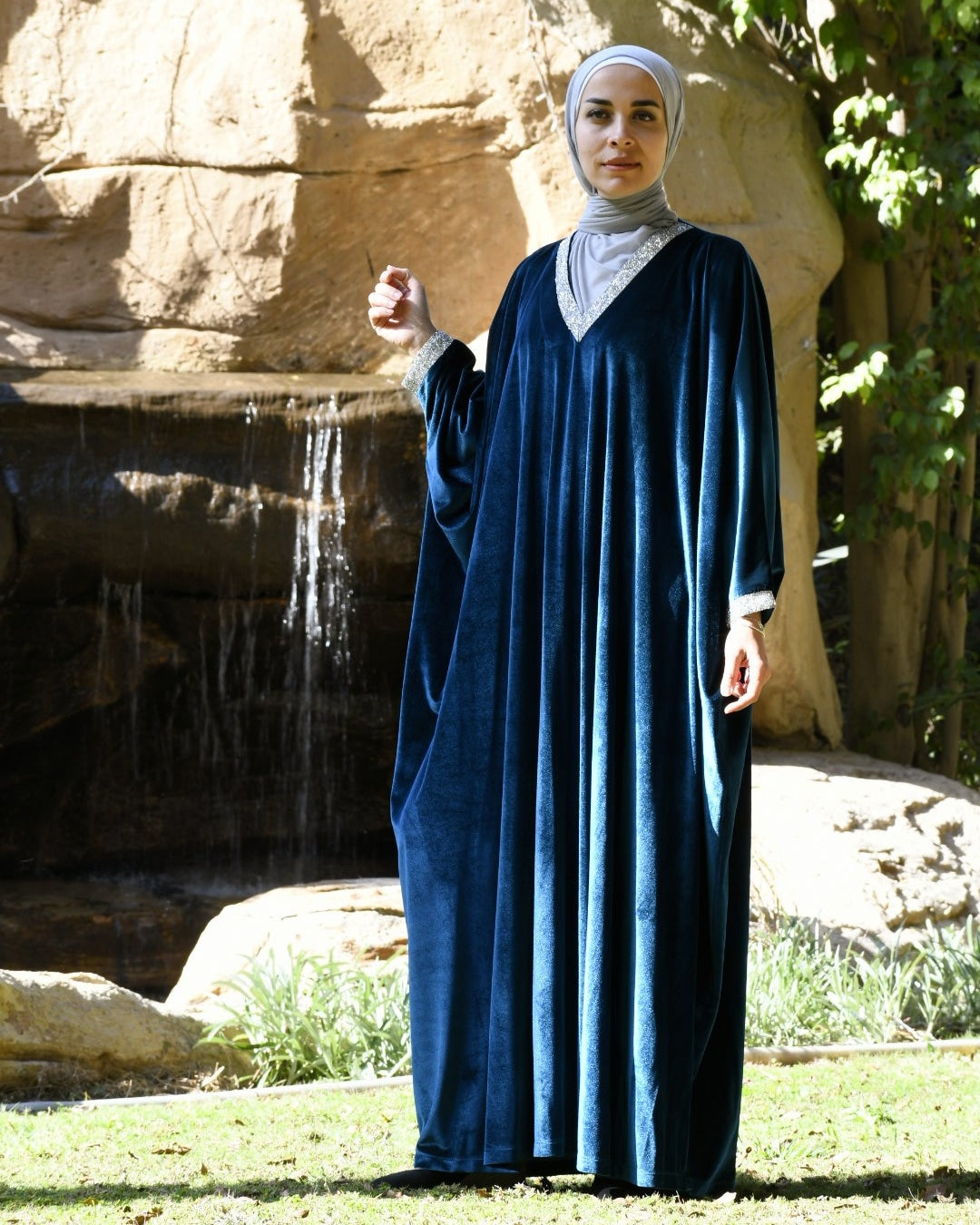 Embellished V-Neck Kaftan