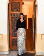 Silver Sequin Maxi Skirt