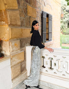 Silver Sequin Maxi Skirt