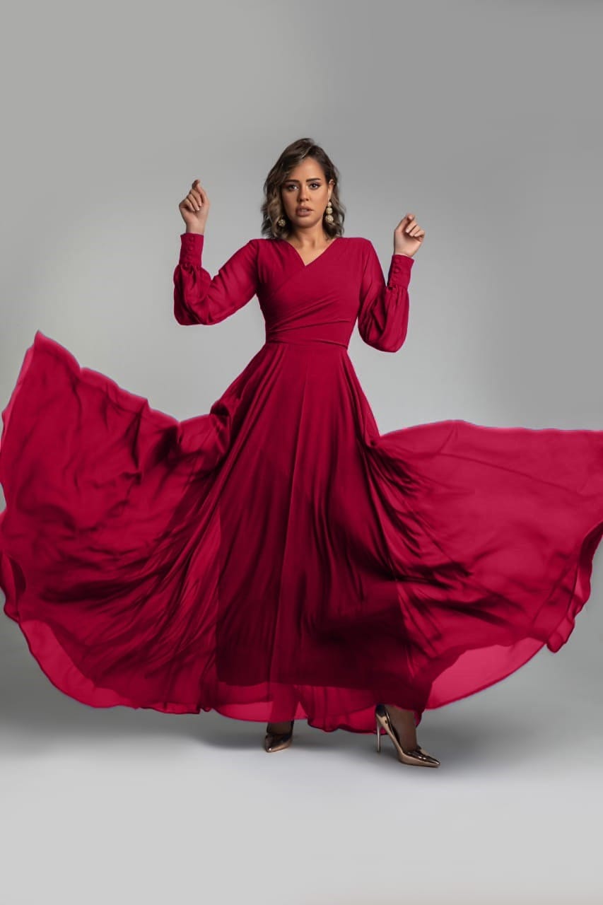 Cross-Over Draped Dress