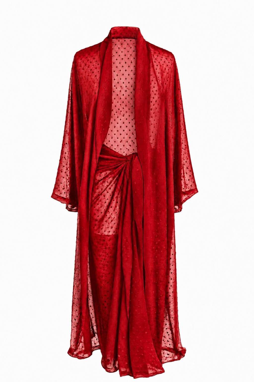 Red Sheer Kimono