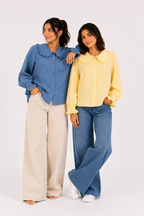 The Yellow Ruffle Collar Blouse