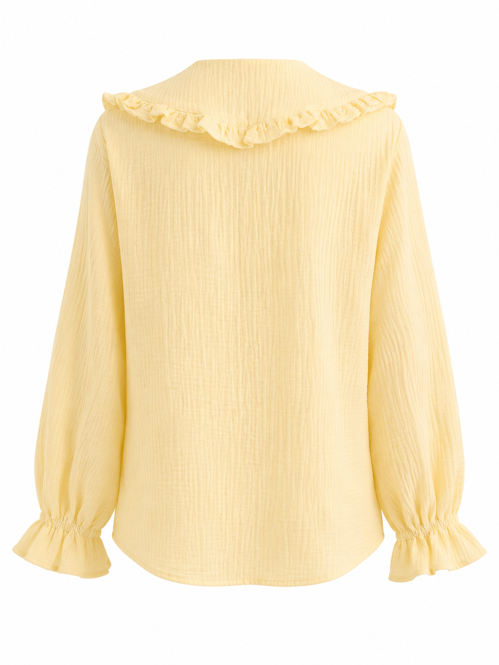 The Yellow Ruffle Collar Blouse