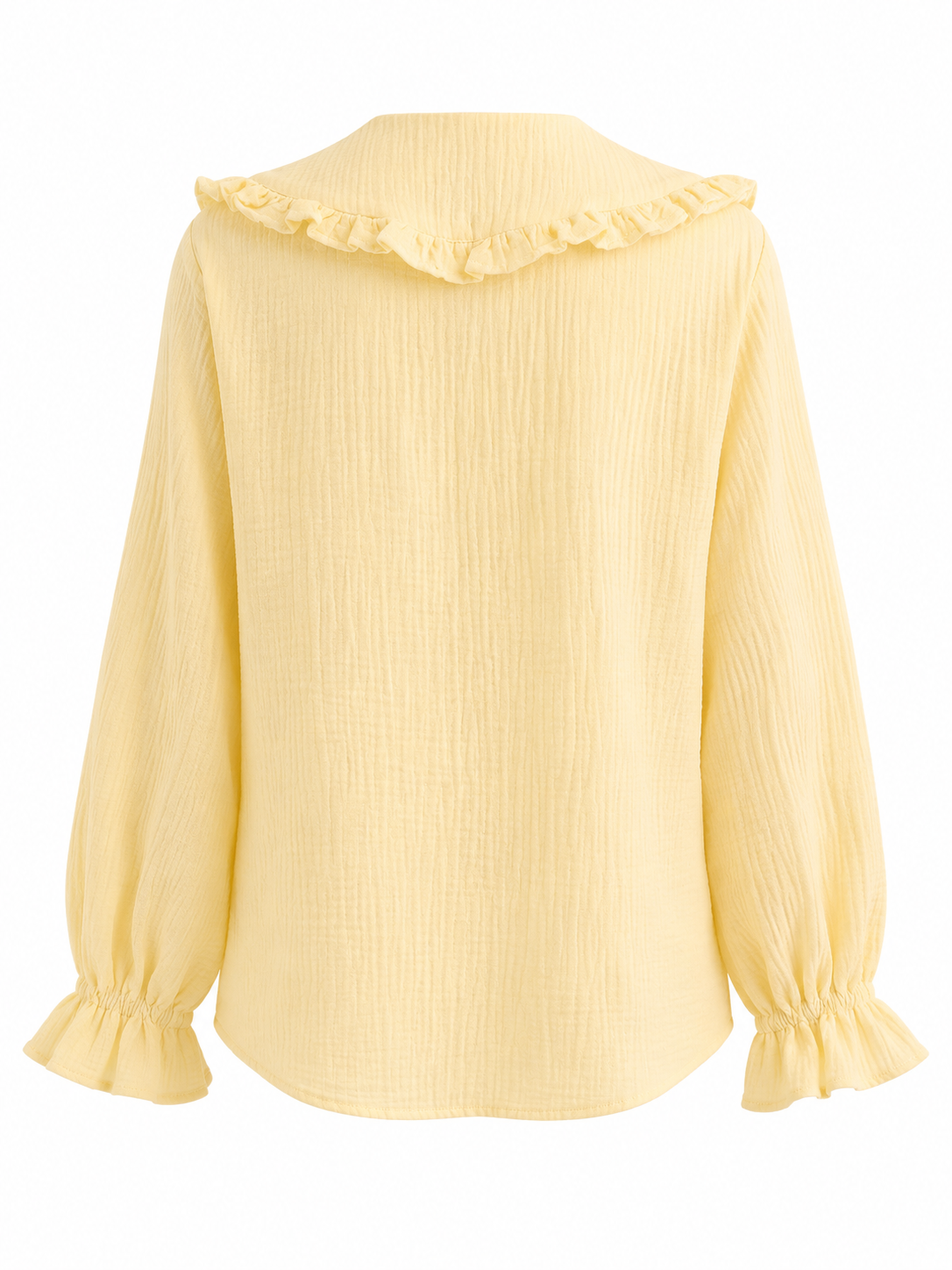 The Yellow Ruffle Collar Blouse