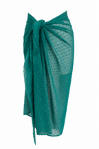 Green Sheer Wrap Skirt/Cover-up