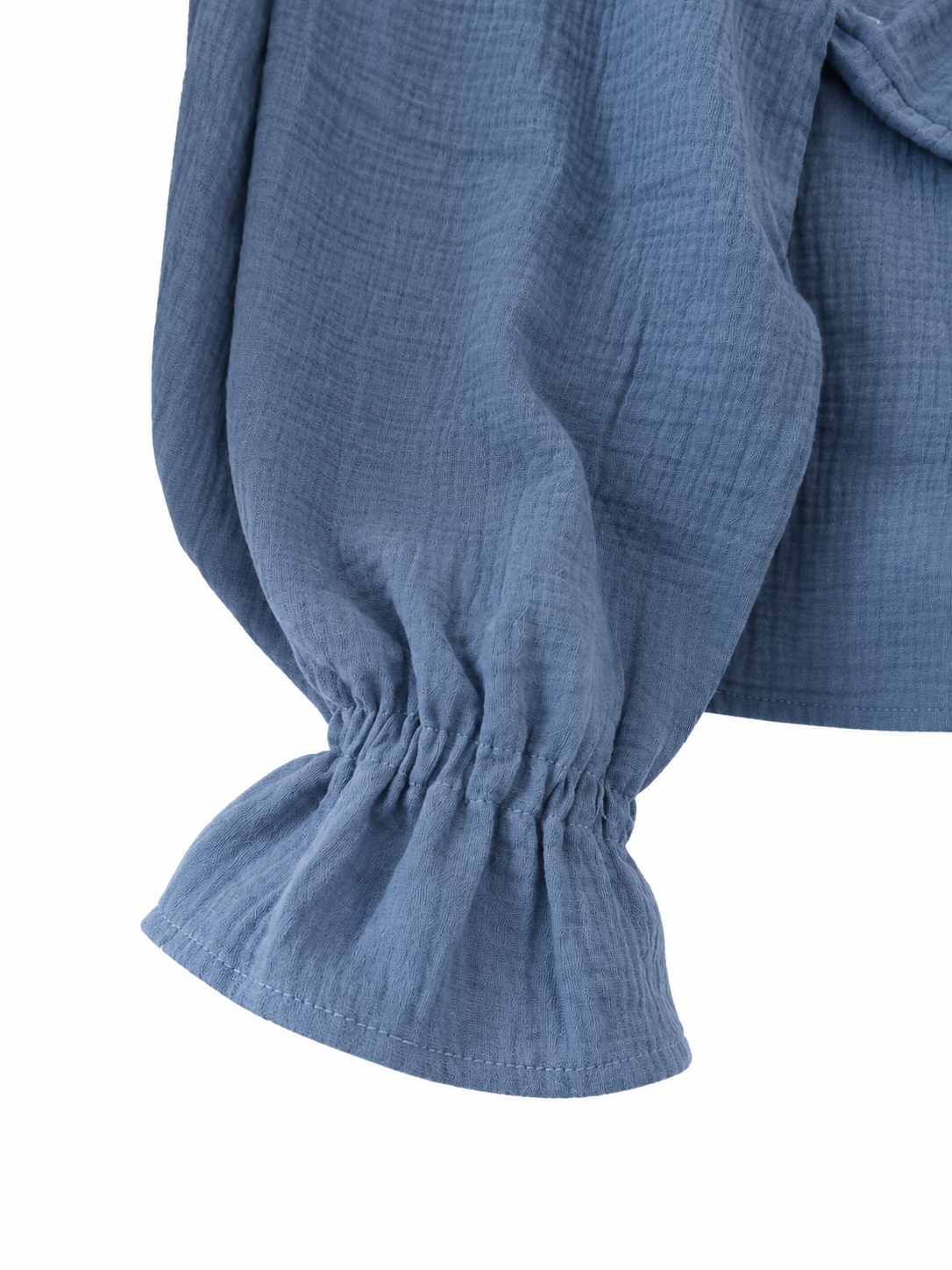 The Teal Blue Ruffle Collar Blouse