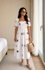Nautical Embroidered Dress