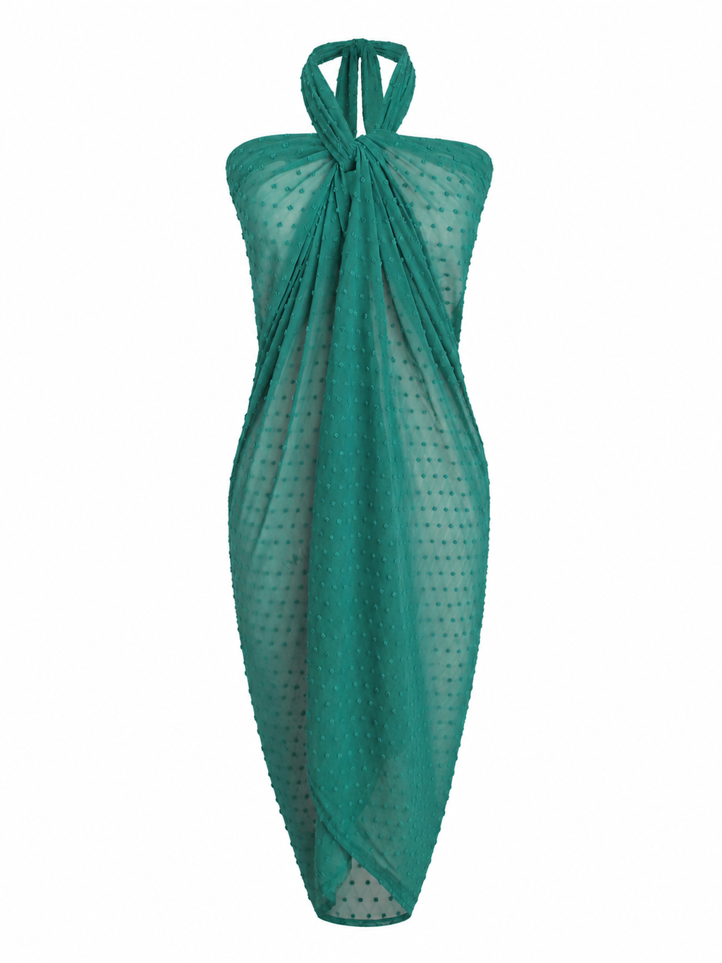 Green Sheer Wrap Skirt/Cover-up