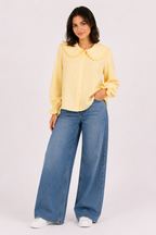 The Yellow Ruffle Collar Blouse