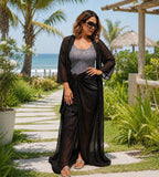 Black Kimono/Wrap Skirt Bundle