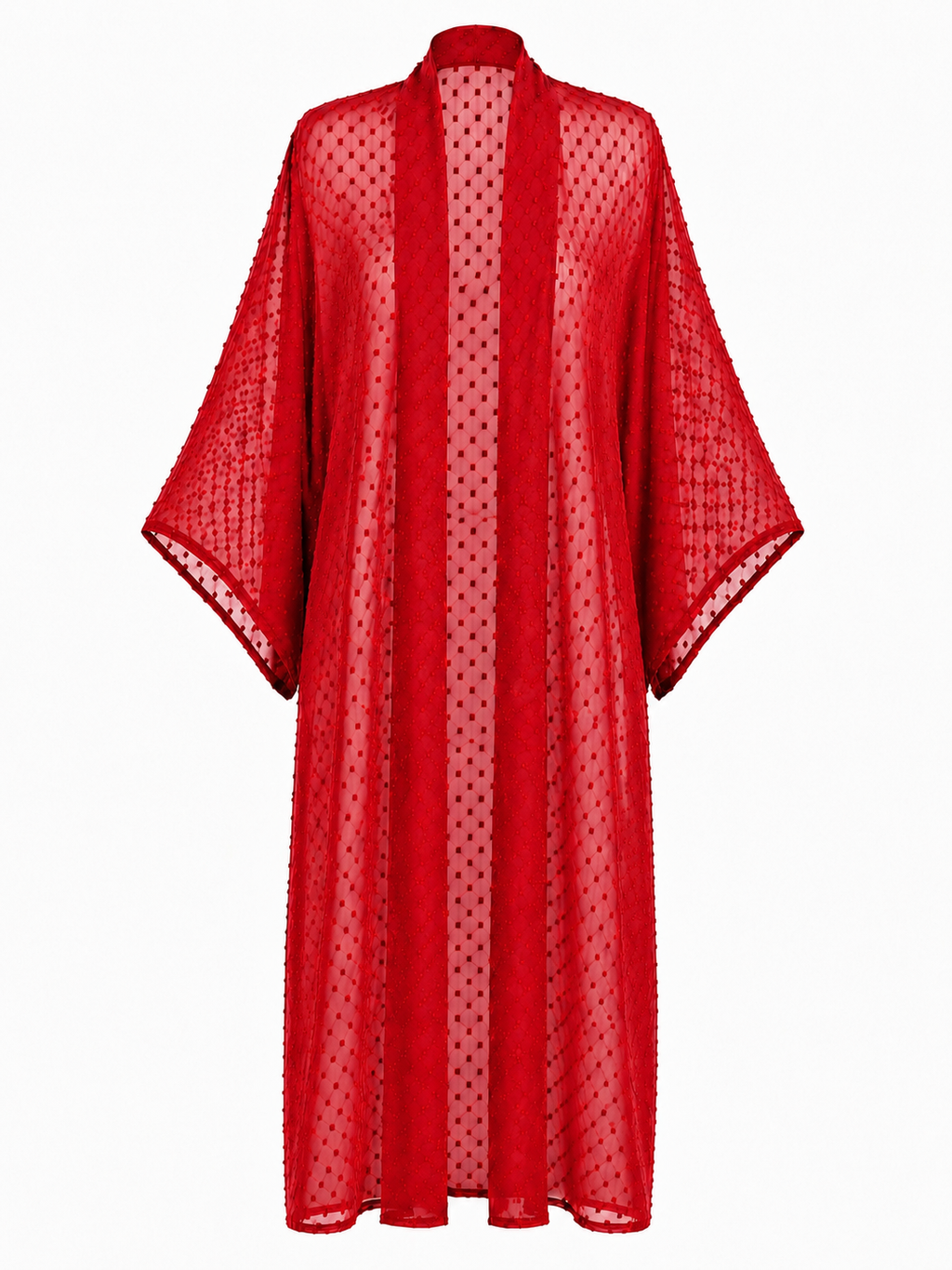 Red Sheer Kimono