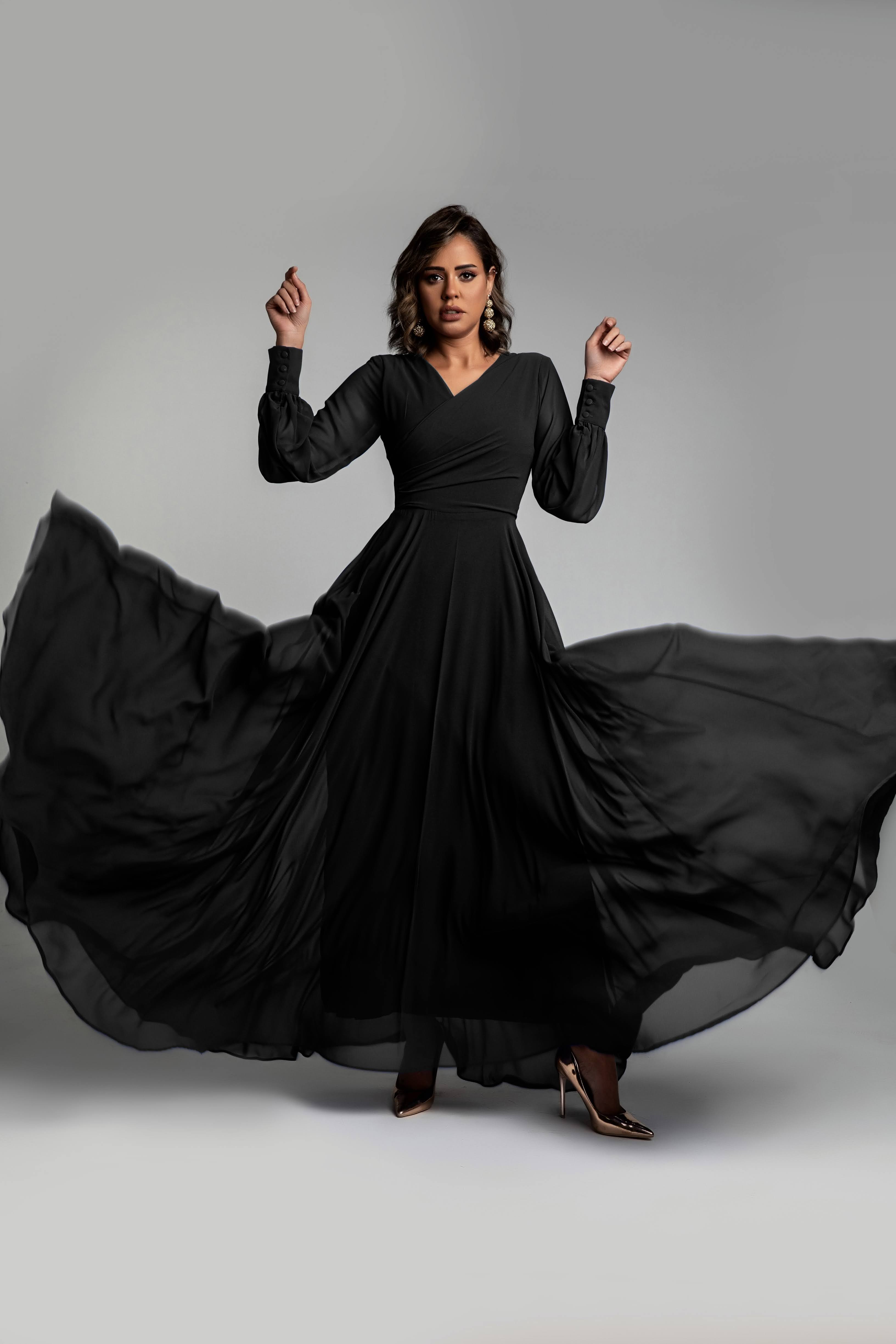 Cross-Over Draped Dress