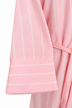 Pink Striped Shirt-Style Dress