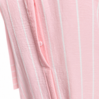 Pink Striped Shirt-Style Dress