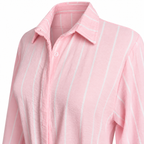 Pink Striped Shirt-Style Dress