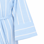 Sky Blue Striped Shirt-Style Dress